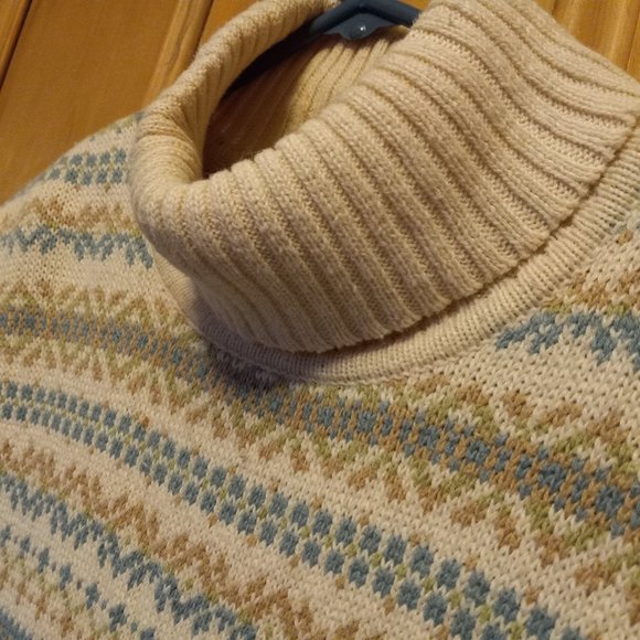 Design & Co Lane Bryant Fair Isle Nordic Turtle Neck Sweater Size 22/24 (T-329) - Picture 7 of 8
